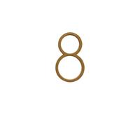House Numbers 5 Inchs 125mm Address Big House Numbers Modern Gold Black Silver Floating Signage Outdoor Digits Mailbox Sign Front Door Numbers(Z125-Gold-8)