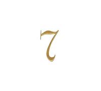 House Numbers 50mm Brass House Number Hotel Door Address Letter For Home Digital Outdoor Sign Plates 0-9 A-Z Alphabet Front Door Numbers(Number 7)