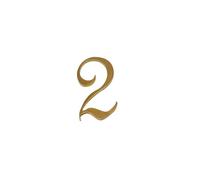 House Numbers 50mm Brass House Number Hotel Door Address Letter For Home Digital Outdoor Sign Plates 0-9 A-Z Alphabet Front Door Numbers(Number 2)
