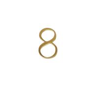 House Numbers 50mm Brass House Number Hotel Door Address Letter For Home Digital Outdoor Sign Plates 0-9 A-Z Alphabet Front Door Numbers(Number 8)