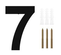 House Numbers 6/8/10 In Floating Stainless Steel House Number 20cm Black Address Sign #0-9 Letters Big Modern Door Plates Home Outdoor Front Door Numbers(7,10inch 25.4cm)