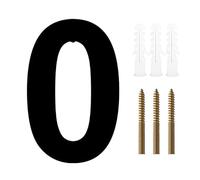 House Numbers 6/8/10 In Floating Stainless Steel House Number 20cm Black Address Sign #0-9 Letters Big Modern Door Plates Home Outdoor Front Door Numbers(0,10inch 25.4cm)