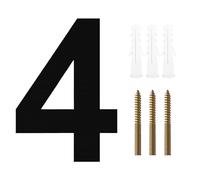 House Numbers 6/8/10 In Floating Stainless Steel House Number 20cm Black Address Sign #0-9 Letters Big Modern Door Plates Home Outdoor Front Door Numbers(4,10inch 25.4cm)