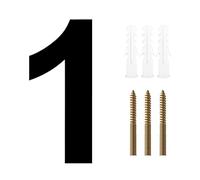House Numbers 6/8/10 In Floating Stainless Steel House Number 20cm Black Address Sign #0-9 Letters Big Modern Door Plates Home Outdoor Front Door Numbers(1,8inch 20cm)