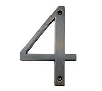 House Numbers Aged Bronze 101mm House Number House Door Address Number Digits Zinc Alloy Screw Mounted Big Door Address Sign #0-9 Front Door Numbers(4)