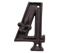 House Numbers Cast Iron House Number Sign 0-9 Alphabet Letters 5 Inch Signage Home Door Numbers Outdoor Address Numeros Puerta Pretty Well(4)