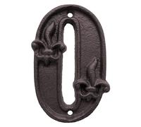 House Numbers Cast Iron House Number Sign 0-9 Alphabet Letters 5 Inch Signage Home Door Numbers Outdoor Address Numeros Puerta Pretty Well(Black)