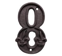 House Numbers Cast Iron House Number Sign 0-9 Alphabet Letters 5 Inch Signage Home Door Numbers Outdoor Address Numeros Puerta Pretty Well(8)