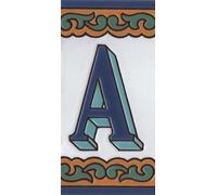 House Numbers, Ceramic Numbers & Letters Tiles, Chalet Design, Tile Size: 15cm x 7.5cm, 2 to 8 Tile Frames (Letter A)