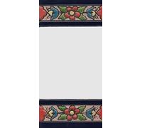 House Numbers Ceramic Numbers & Letters Tiles Red Blue & Green Floral Design Tile Size: 11cm x 5.5cm 2 to 7 Tile Frames (Space)