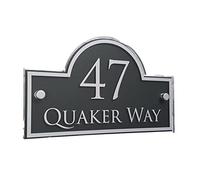 House Numbers Customize Modern House Address Plaque Door Number Signs Name Plates Glass Effect Acrylic Front Door Numbers(Type 5,14cm x 20cm)