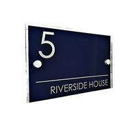 House Numbers DIY House Number MODERN HOUSE SIGN PLAQUE DOOR NUMBER STREET NAME GLASS EFFECT ACRYLIC Front Door Numbers(02)