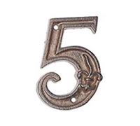 House Numbers Doorplate Letters Metal Address Sign Plate Outdoor Street Door Plaque Number Black Floating 1pcs(Color 5)