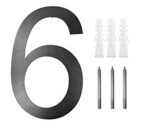 House Numbers Exterior House Numbers Stainless Steel Digital #0-9 Door Alphabet Exterior House Number 5~6 Inches Numbers Address Plaque Signs Front Door Numbers(Number 6,6 Inches (15.2 cm))