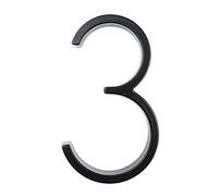 House Numbers, Floating Address Plaque House Numbers Letters Symbols Outdoor Pack Of 15 Black 125mm(3)
