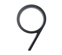 House Numbers, Floating Address Plaque House Numbers Letters Symbols Outdoor Pack Of 15 Black 125mm(9)