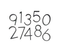 House Numbers, Floating House Numbers Set 0-9 12cm Zinc Alloy Multicolor(Black,6)