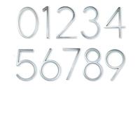 House Numbers, Floating House Numbers Set 0-9 12cm Zinc Alloy Multicolor(Silver,6)