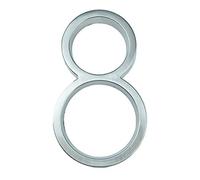 House Numbers, House Number 5 inches Zinc Alloy Silver Pack Of 10 Digits 0-9(8)