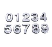 House Numbers House Number Outdoor Sticker Apartment Self Adhesive Digits Hotel Office Address Residential Door Plate On The Front(Silver,75X50 MM_Number 2)
