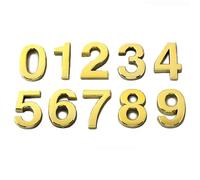 House Numbers House Number Outdoor Sticker Apartment Self Adhesive Digits Hotel Office Address Residential Door Plate On The Front(Golden,75X50 MM_Number 2)