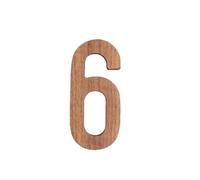 house numbers,house number sign 1Pcs 3Inch Walnut Mailbox Numbers With Magnet Wooden House For Outside 3D Address Apartment(6)