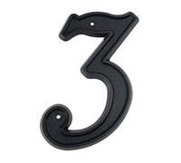 House Numbers, House Number Sign ABS Plastic 5.5 inch Black Pack Of 10 Numbers 0-9 Outdoor(3)