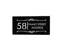 house numbers,house number sign Modern Personalized Custom 3D LED House Number Sign Illuminated Address Plaque Light Outdoor Name Acrylic Laser Cut(Cold White light,500x180mm)