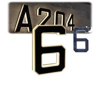 House Numbers,illuminated House Number Signs Outside Light-up LED,Solar Door Number Waterproof Modern for Outdoor Front Door (6)