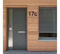 House Numbers Letters ARIAL Door Numbers Cut to Size (10, 15, 20, 25cm / 3.9, 5.9, 7.8, 9.8in or custom) Contemporary Acrylic in ixings