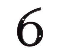House Numbers Plaques 101mm Black House Number Door Sign Big Outdoor Address Mailbox Numbers Modern Home Apartment Signs Metal Zinc Alloy(6)