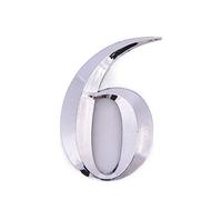 House Numbers Plaques 1PC Self Adhesive 3D Number Stickers Room House Plate Sign for Home Apartment Cabinet Table Mailbox Outdoor Door Numbers(N6)