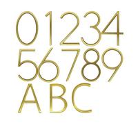 House Numbers Plaques,1Pcs 0-9 A-C Golden Zinc Alloy Floating Number,Electroplating Hotel Villa Room Plate Height 127mm/5inch(Letter a)