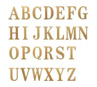 House Numbers Plaques,1Pcs Golden Brass Letters Wall Decoration/Door Plates,45mm Retro Metal Hotel Dormitory Room Number Door,Self-adhesive(Letter A)