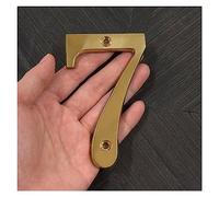 House Numbers Plaques 4 Inch 100mm Solid Brass Modern House Number Apartment Door Numbers Home Mailbox Address Outdoor Sign Plates(No.7)
