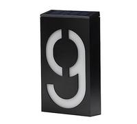 House Numbers Plaques, Door Number Plaques 0-9 Light House Address Number Street Road Doorplate Wall Lamp Home Door Address Plate(9)