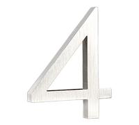 House Numbers Plaques, Door Number Plaques 15 Cm Big Silver Exterior House Number Outdoor Floating Modern Apartment Door Numbers Home Outdoor Address Sign(4,10cm)