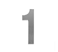 House Numbers Plaques, Door Number Plaques 50/75/90mm Black Silver Stainless Steel Self Adhesive House Number Sticker Doorplate Home Door Plaque Numbers Sign For Mailbox(Silver 1,50mm)