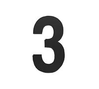 House Numbers Plaques, Door Number Plaques 50/75/90mm Black Silver Stainless Steel Self Adhesive House Number Sticker Doorplate Home Door Plaque Numbers Sign For Mailbox(Black 3,75mm)