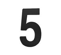 House Numbers Plaques, Door Number Plaques 50/75/90mm Black Silver Stainless Steel Self Adhesive House Number Sticker Doorplate Home Door Plaque Numbers Sign For Mailbox(Black 5,90mm)
