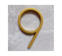 House Numbers Plaques, Door Numbers 127mm Golden Floating Modern House Number Gold Door Home Address Numbers For House Digital Outdoor Sign Plates 5 In. #0~9 ABC(9)