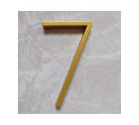 House Numbers Plaques, Door Numbers 127mm Golden Floating Modern House Number Gold Door Home Address Numbers For House Digital Outdoor Sign Plates 5 In. #0~9 ABC(7)