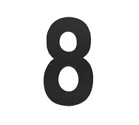 House Numbers Plaques, Door Numbers 127mm Stainless Steel Black Self Adhesive House Number Name Plate Home Plaque Sign(Black 8)