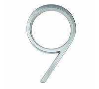 House Numbers Plaques, Door Numbers 12cm Big 3D Modern House Number Door Home Address Numbers Fit use for House Number Digital Door Outdoor Sign Plates 5 Inch. #0-9 Silver(9)