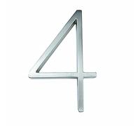 House Numbers Plaques, Door Numbers 12cm Big 3D Modern House Number Door Home Address Numbers Fit use for House Number Digital Door Outdoor Sign Plates 5 Inch. #0-9 Silver(4)