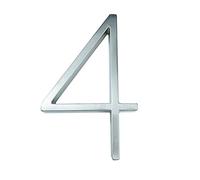House Numbers Plaques, Door Numbers 12cm Silver House Number Sign 0-9 Alphabet Letters 5 Inch Dash Slash Signage Home Door Numbers Outdoor Address(4)