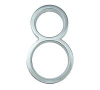 House Numbers Plaques, Door Numbers 12cm Silver House Number Sign 0-9 Alphabet Letters 5 Inch Dash Slash Signage Home Door Numbers Outdoor Address(8)