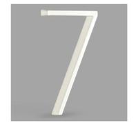 House Numbers Plaques, Door Numbers 1pc 5"125mm/Floating Exterior House Number White Aluminum Alloy Letters And Numbers Metal Address Plates Dash Slash Sign 0-9(Number 7)