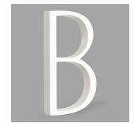 House Numbers Plaques, Door Numbers 1pc 5"125mm/Floating Exterior House Number White Aluminum Alloy Letters And Numbers Metal Address Plates Dash Slash Sign 0-9(Letter B)