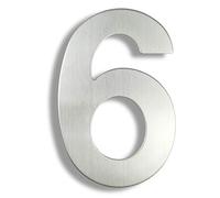 House Numbers Plaques, Door Numbers 20cm House Number Stainless Steel Address Sign #0-9 Outdoor Silver 8 inch.Door Numbers Home Numeros Exterior Big(6)